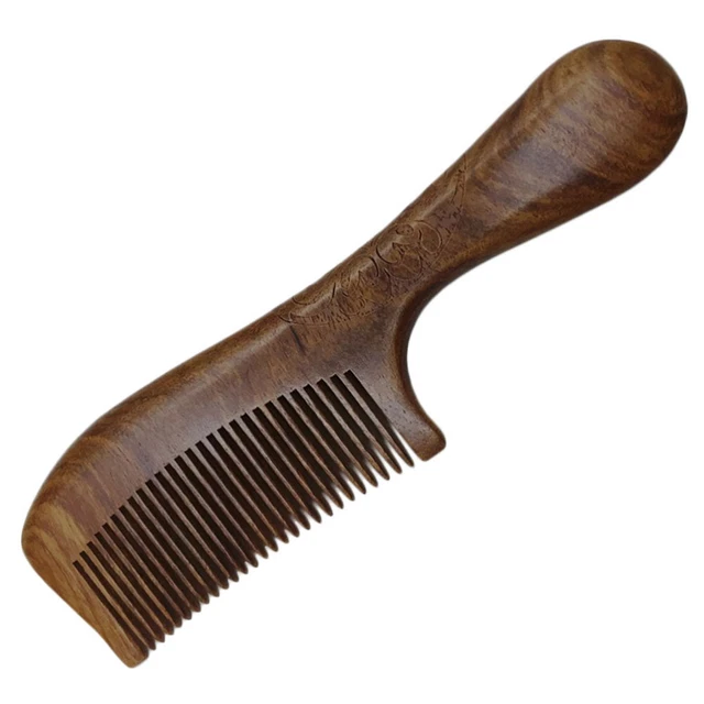 BREITER ZAHNKAMM MIT Rundem Griff Massagekamm Bartkamm Necken EUR 8,85