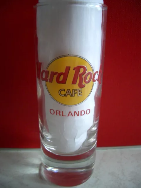 HRC Hard Rock Cafe Orlando Classic Logo Red Letter Shot Glass Schnapsglas nEW