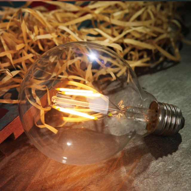 4W Edison Bulb LED Vintage Filament E27 Screw ES Light Decoration Globe G80 Lamp