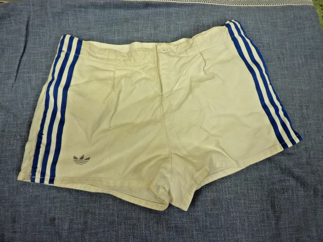Short Vintage Années 80 - Polyamide Nylon Blanc - Sport/plage - Homme Taille M