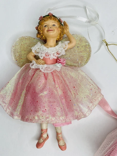 LOT 3 Kurt Adler Jocelyn Mostrom Ballerina Tutu Purple Nutcracker Girl Ornaments 3