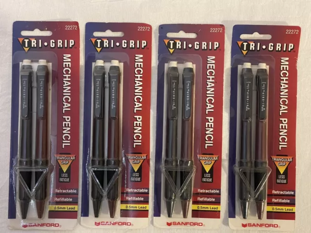 SANFORD Tri Grip Mechanical Pencils. 4 Packs Of 2 Each, 0.5mm New (old Stock)