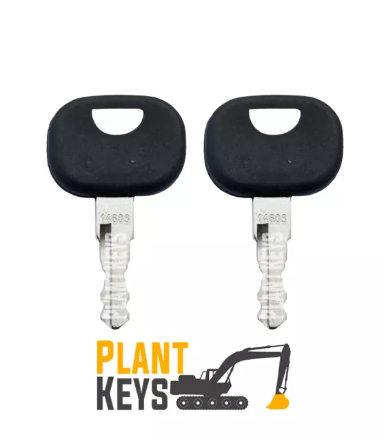 Volvo 14603 Mini Excavator Key (Set of 2) Bomag JCB Backhoe New Holland Skytrak