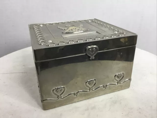Things Remembered Jewelry Box Angel Swarovski Crystal Components 4.5”X4.5”X2 7/8