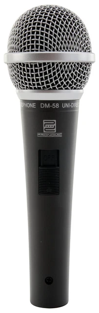 Pronomic Dm-58 Vocal Mikrofon Mit Schalter Für Sänger Und Vocals Beatboxing Neu