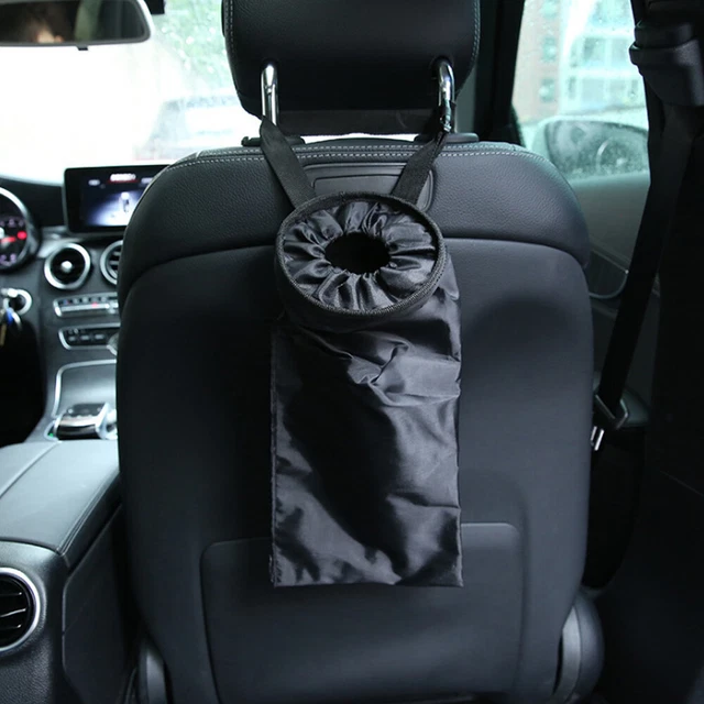 Washable Car Seat Headrest Back Litter Trash Bag Hanging Garbage Can Organizer