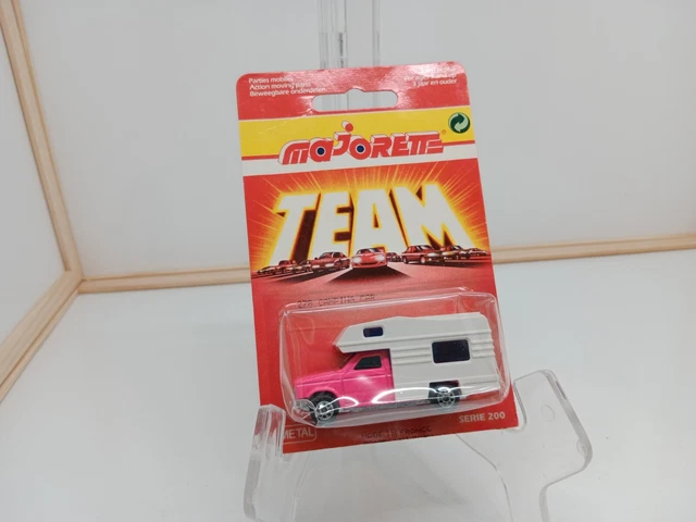 Camping Car Mobile Home Rose Ref 278 Majorette 200 Series Sealed Blister