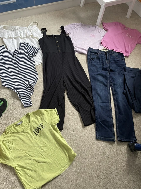 girls clothing bundle 10-11 years Crop Tops Skinny Jeans Playsuit