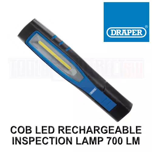 Draper 7W COB LED Rechargeable Inspection Lamp Work Light 700 Lumens Blue 11758