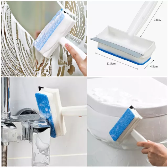 Multifunctional glass window wiper cleaner with removable sponge brush h'ZK
