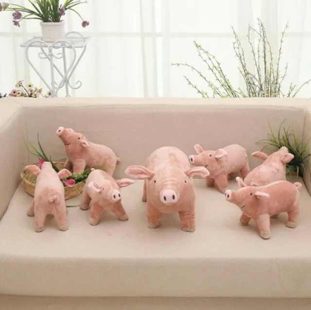 1PC 10" Plush Piggy Pig Cartoon Accompany Sleeping Stuffed Animal Soft Toys 25cm