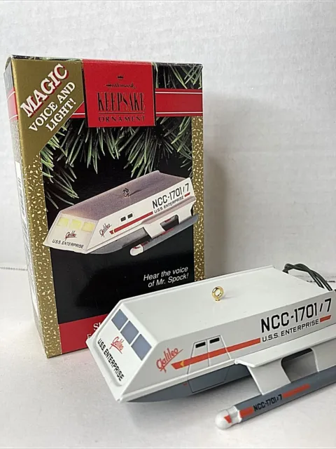 Hallmark Keepsake Ornament SHUTTLECRAFT GALILEO Magic Star Trek Spock MIB 1992