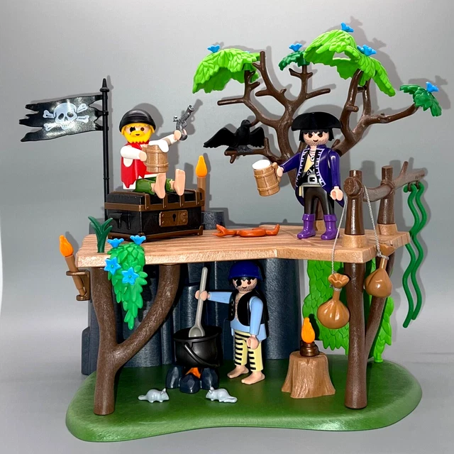 PLAYMOBIL PIRATES OUTDOOR Scene Ruffians Tavern Beer Treasure Tree