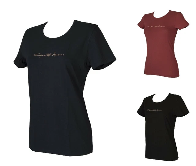 SG T-shirt donna manica corta girocollo maglietta elasticizzata EMPORIO ARMANI a