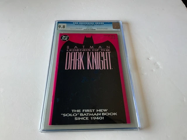 Batman Legends Of The Dark Knight 1 Cgc 9.8 White Pages Pink Dc Comics 1989