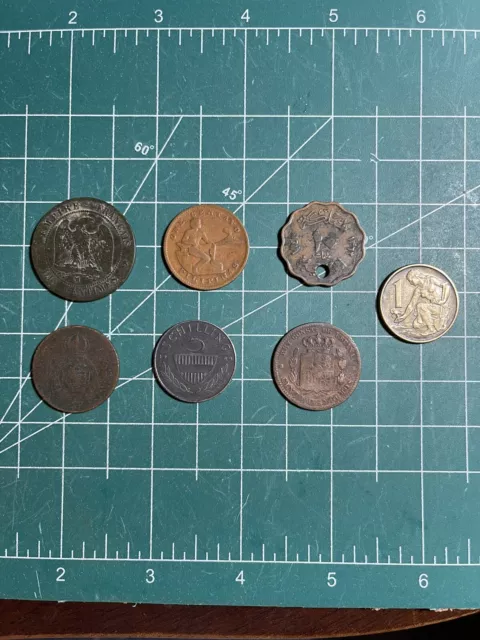 Lucky 7 coin lot. Coins from late 1800 to early 1900