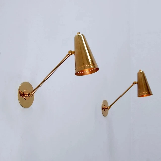 Pair of Raw Brass Wall Sconce Mid Century Light Italian Light Italian Bras