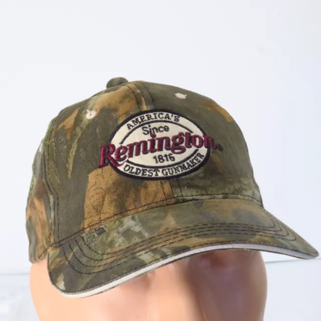 Remington Americas Oldest Gunmaker Woodland Camo Patch Strapback Hat Cap Hunting