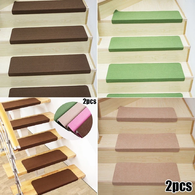 Tappetini scale antiscivolo autoadesivi resistenti in PVC 2 pezzi