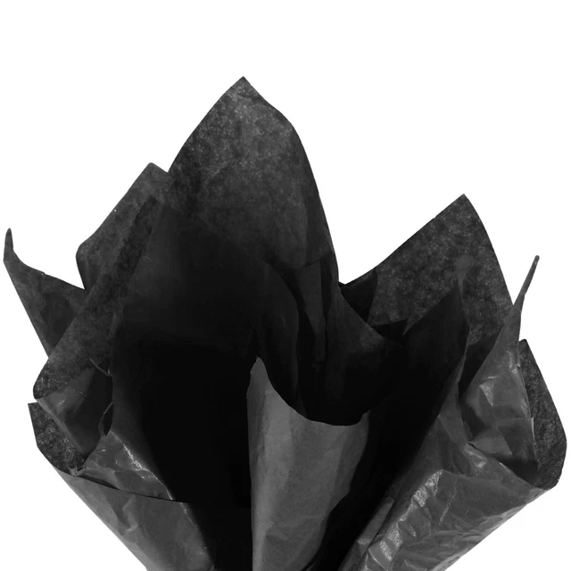 Gift Wrap Tissue Paper Black 20"x26" for Gift Bag Wedding Party 50 Sheet