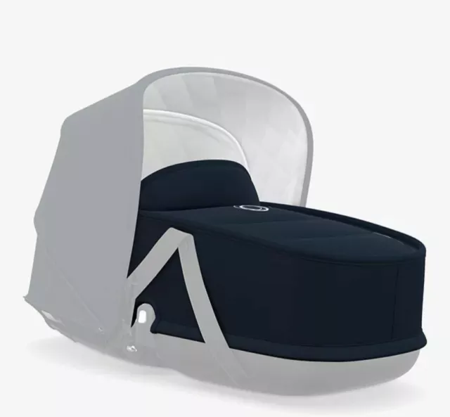 Juego de tela a medida para carrycot Bugaboo Bee5 - parte superior y delantal azul marino oscuro