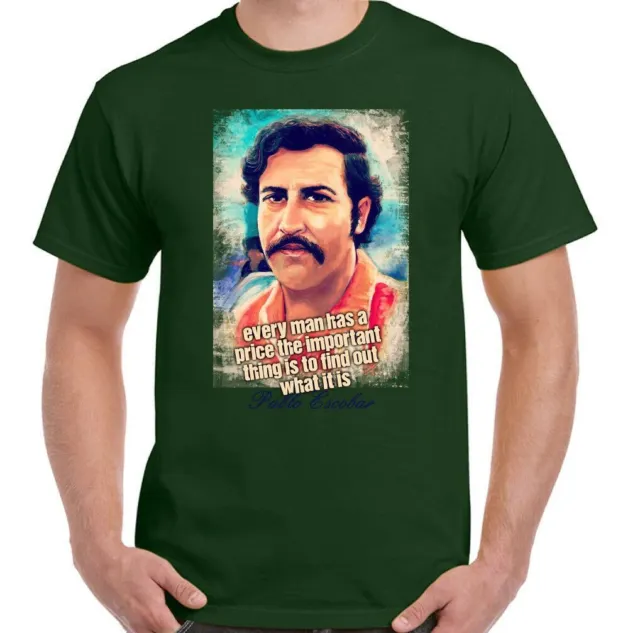 T-shirt Pablo Escobar da uomo divertente spettacolo televisivo narcos cartello droga cocaina top a prezzo 4