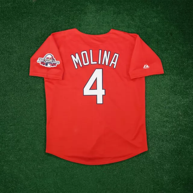Yadier Molina 2009 St. Louis Cardinals Alt Red Men's Jersey w/ All Star Patch