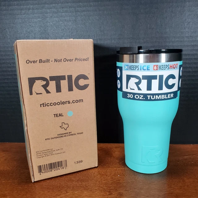 RTIC 30 oz Tumbler Hot Cold Double Wall Vacuum Insulated Cup (Teal)