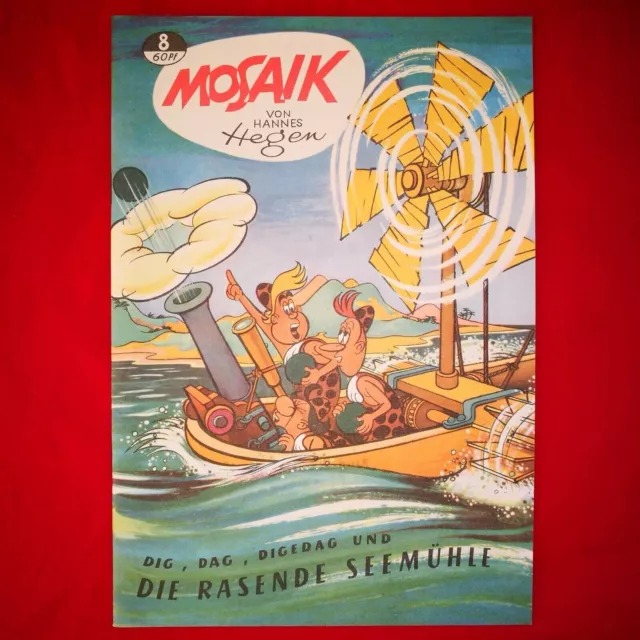 Mosaik Digedags Nr 8 "Die Rasende Seemühle" 1957 Reprint-Heft Top KIOSK Z0