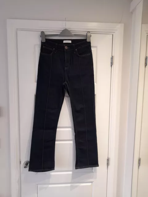 Sandro Paris Proud Brut Dark Blue Straight Leg  Denim Jeans Size Eur 38 10 Uk