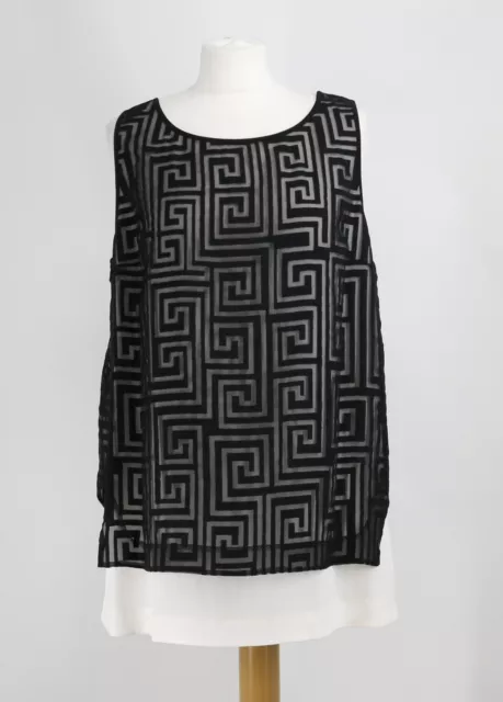 Elizabeth And James Martine Womens Tunic Black Top Uk L Rrp £285 Mb