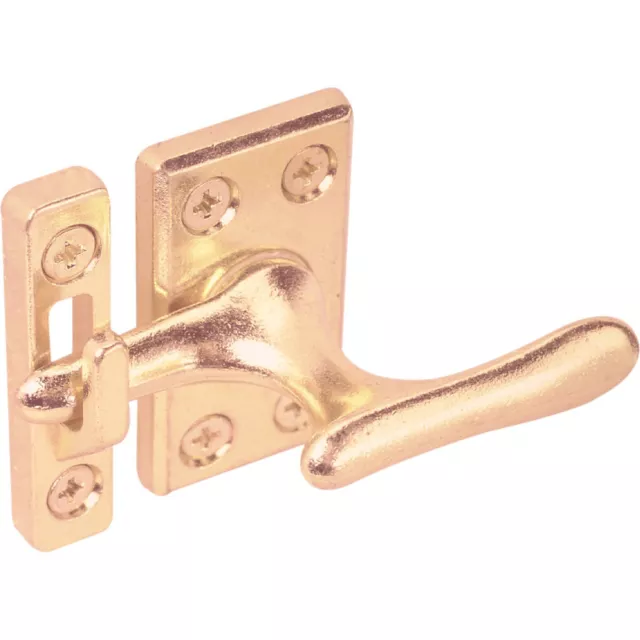 Prime-Line U 9935 Diecast with Brass Finish, Casement Window Sash Lock (Singl...