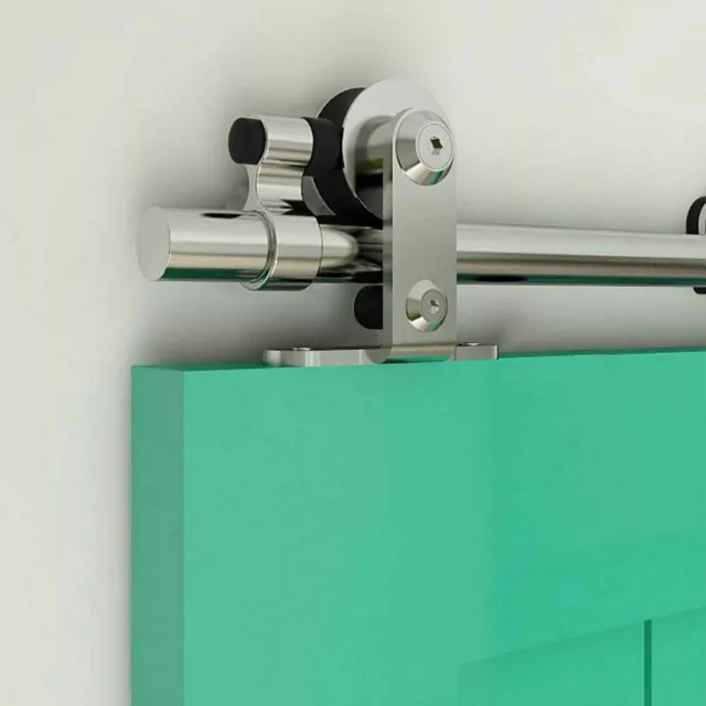 4-12FT Modern Sliding Barn Door Hardware Track Kit For Single/Double Wood Door