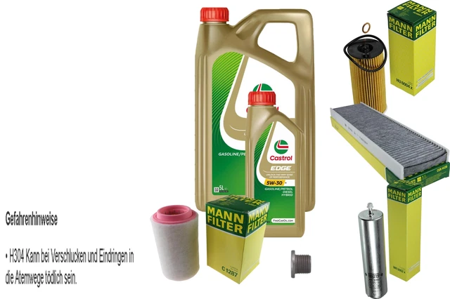 Inspektionsset Für MINI COUNTRYMAN R60/R61 Cooper D 112PS – Inkl. Castrol 5W30 Öl (6 Liter)