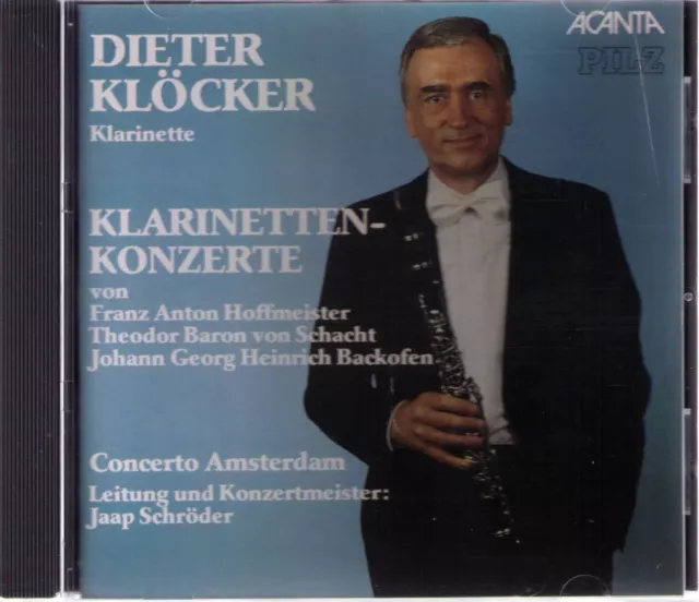 Klöcker, Dieter Klarinettenkonzerte De Hofmeister, Bandeja Cd-Album