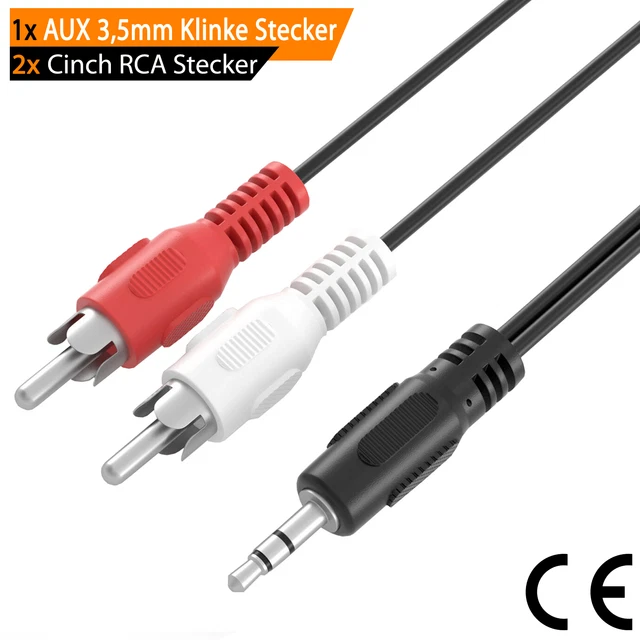 Audio Signal Aufteilen Adapter BestPlug 1,5 Meter Y Audio RCA L-R Kabel Adapter Verteiler Splitter Weiche - 2 Cinch Stecker Männlich Gerade Auf 2 Cinch Stecker Männlich Und 2 Cinch Buchse Kupplung