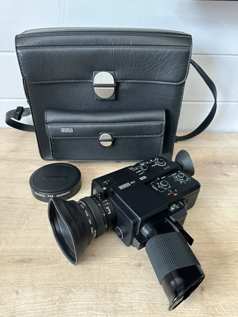 Cámara fotográfica Eumig 860 Super 8 con estuche y lente adicional