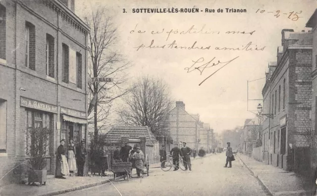 Cpa 76 Sotteville Les Rouen Rue De Trianon