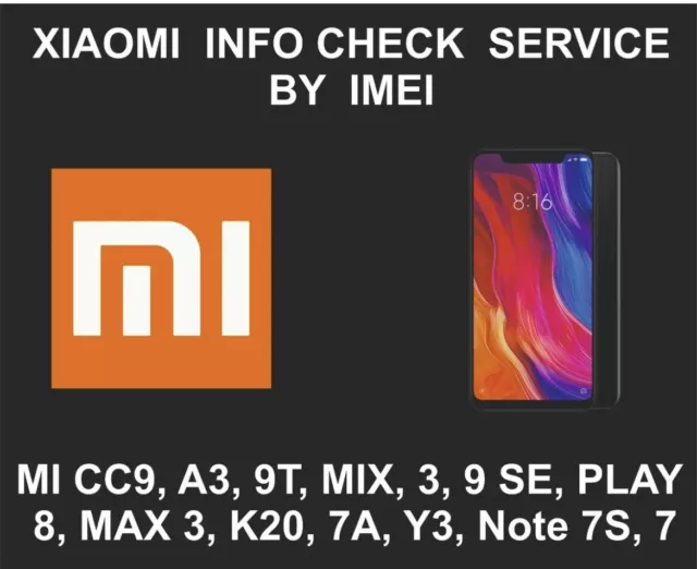 Xiaomi IMEI Check Service, Country, Mi Lock Status, Serial Number, Model fast
