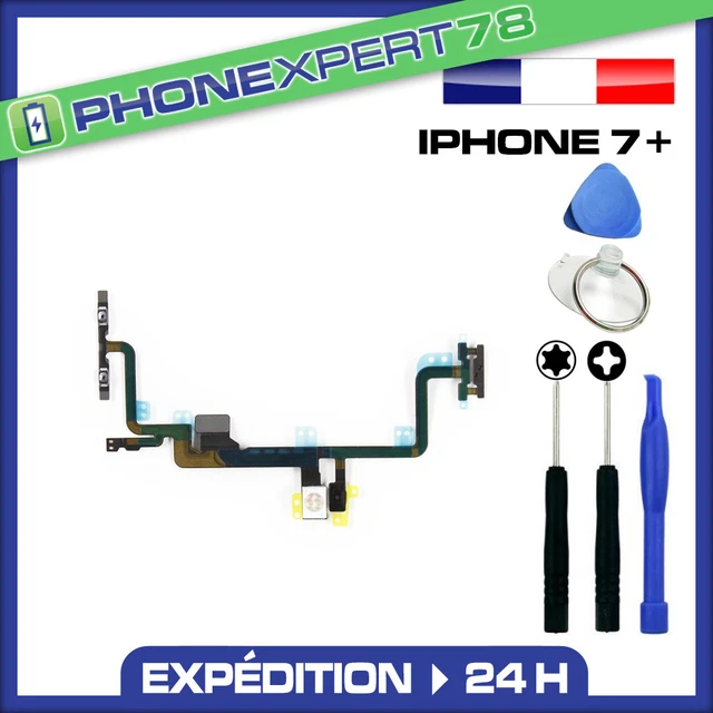 Nappe Bouton Power Volume Flash Micro Pour IPhone 7 Plus + Kit Outils - Neuf - Circuit Imprimé