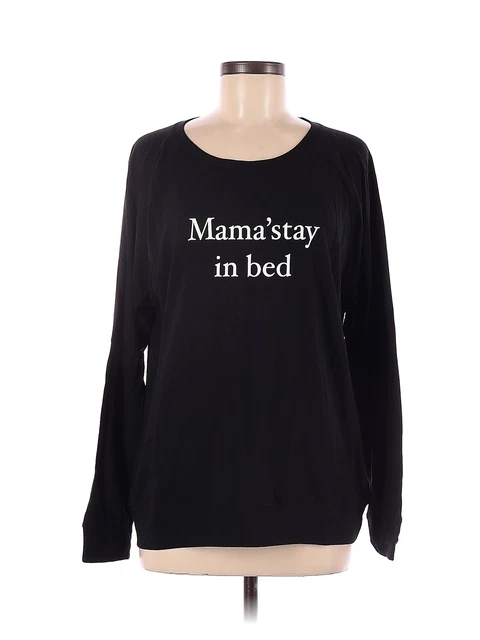 EMI JAY Women Black Long Sleeve T-Shirt S