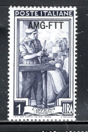 Italy Trieste Post Europe  Overprint A.m.g. F.t.t. Stamp Mint Hinged Lot 748Ax