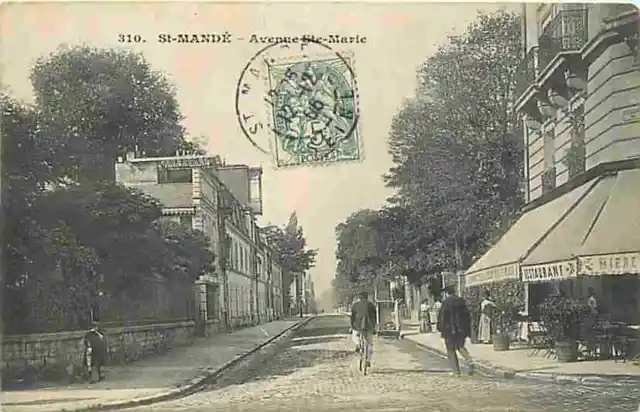 94 - Saint Mandé - Avenue Sainte Marie - Animée - CPA - Voir Scans Recto-Verso