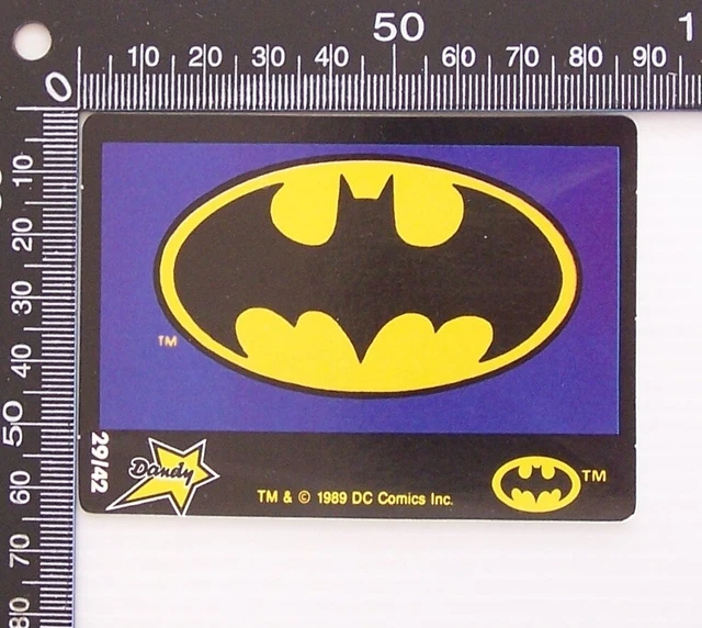 VINTAGE DANDY BUBBLE Gum 1989 Dc Comics Batman Bat Signal Sticker Swap ...
