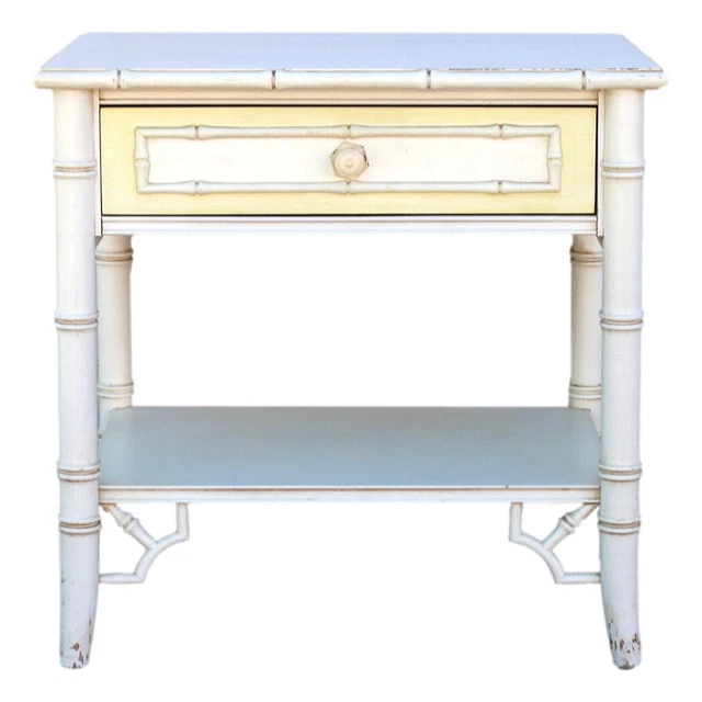 Original Cond Vtg Thomasville Allegro Faux Bamboo Fretwork Dovetailed Nightstand Original Cond Vtg Thomasville Allegro Faux Bamboo Fretwork Dovetailed Nightstand
