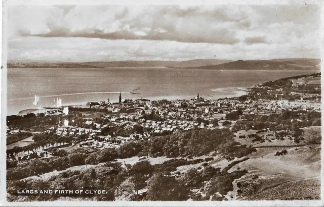 Scarce Old R/P Postcard - Largs And Firth Of Clyde - North Ayrshire C.1939