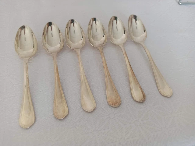 6 PETITES CUILLÈRES DE TABLE EN MÉTAL ARGENTÉ CHRISTOFLE Modèle
