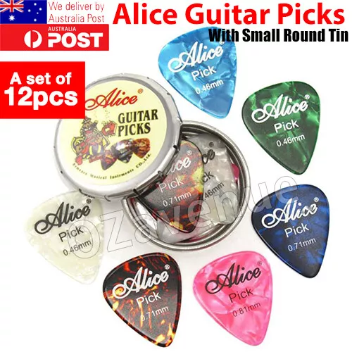 Alice Guitar Picks Thick Thin ABS Plectrum Multicolour Acoustic Electric Bass