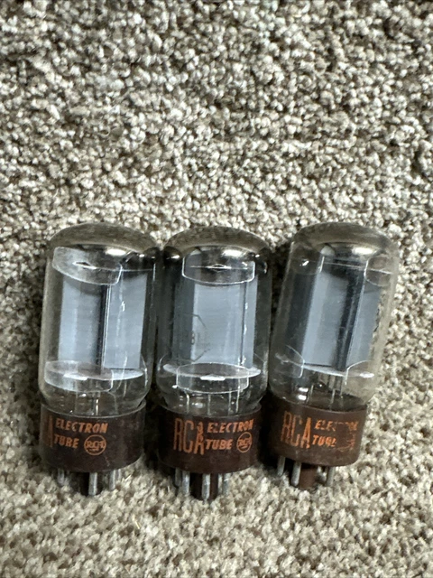 LOT OF 3 - RCA - 5881 - VACUUM TUBES - TESTED Good