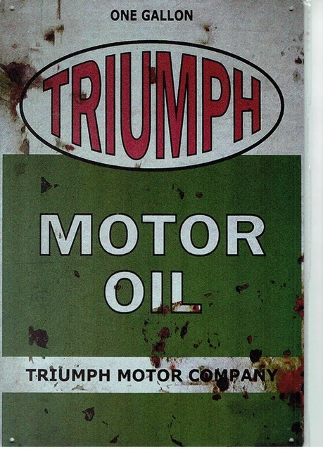 *Tolle Deko Garage Triumph Öldose Rennsport Werkstatt Tankstelle Vintage Retro